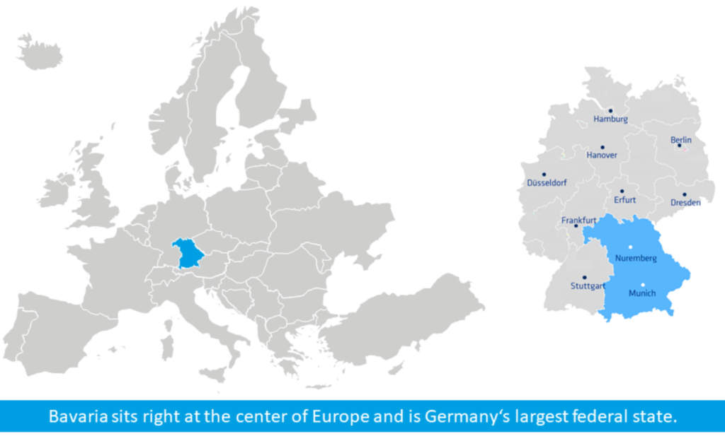 Get to know Bavaria - Graphic 1 - geographical situation of Bavaria